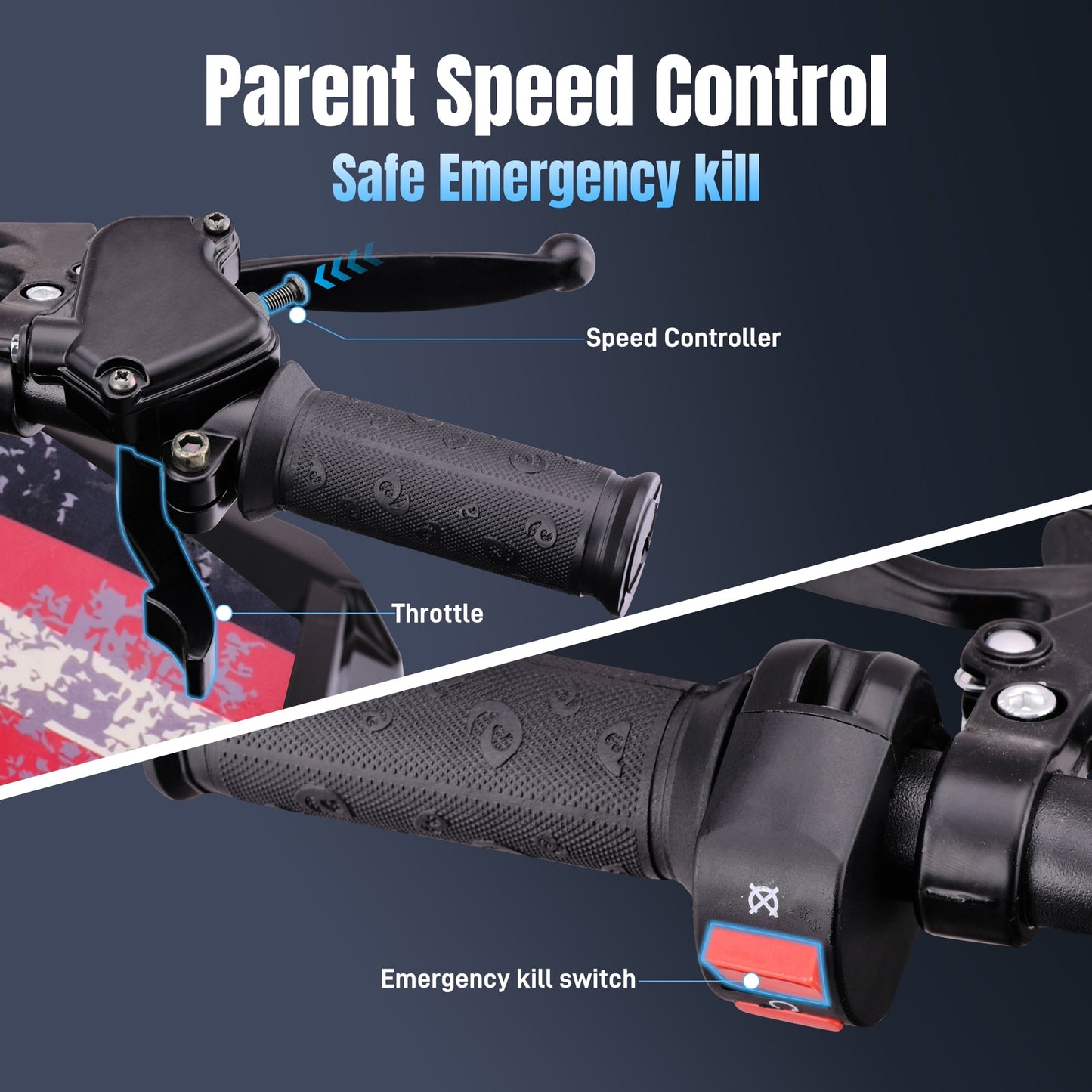 All-Terrain 25 Miles Ride on Toys,Arshin Powerful Kids Toy Vehicle,15.5 mph Variable Speeds,Parent Control,Suspension,Disc Brake,Suspension,Perfect Gift(Flag)