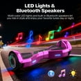 Tcdjtc Hover Self-Balance Scooter for Kids Board, Off Road Electric Scooter with LED Lights & 400W Motor, Electric Scooter with Bluetooth Speakers, Kids Scooter with 9MPH Max Speed