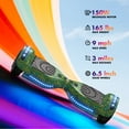 Hover Off Road Board Electric Scooter with LED Lights & 400W Motor, Kids Scooter with 9MPH Max Speed, Electric Scooter with Bluetooth Speakers, Tcdjtc Self-Balance Scooter for Kids