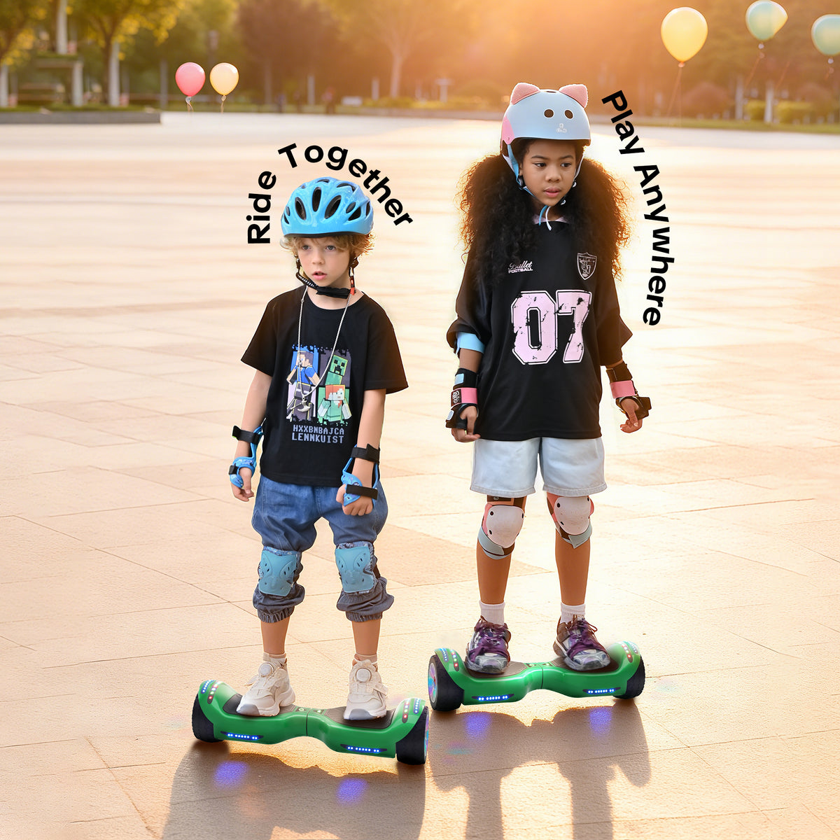 MOSTA All Terrain Self-Balance Scoote ,Electric Scooter Board for Kids & Adults with Bluetooth and Led Lights,6.5 inch,165 lbs capacity Perfect Gift