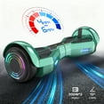 Tcdjtc Hover Self-Balance Scooter for Kids Board, Off Road Electric Scooter with LED Lights & 400W Motor, Electric Scooter with Bluetooth Speakers, Kids Scooter with 9MPH Max Speed