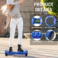 Off Road Electric Scooter with LED Lights & 400W Motor, Tcdjtc Self-Balance Scooter for Kids, Electric Scooter with Bluetooth Speakers, Kids Scooter with 9MPH Max Speed, All Terrain Scooter
