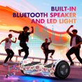 Tcdjtc Hoverboard with Bluetooth and Led Lights, Balance Board for Kids, Kids Outdoor Toys with 9 Mph Max Speed, All Terrain Hoverboard with UL 2272 Safety Standard