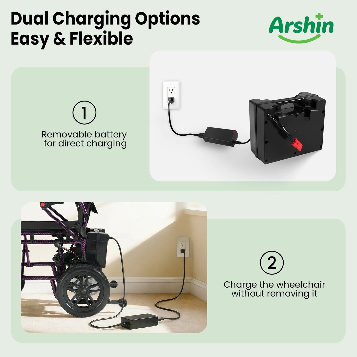 Lightweight Foldable Electric Wheelchair,20+ Miles,360°Joystick,Mom's Gift(Purple)