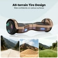 Off Road Electric Scooter with LED Lights & 400W Motor, Tcdjtc Self-Balance Scooter for Kids, Electric Scooter with Bluetooth Speakers, Kids Scooter with 9MPH Max Speed, All Terrain Scooter