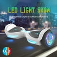 Hover Off Road Board Electric Scooter with LED Lights & 400W Motor, Kids Scooter with 9MPH Max Speed, Electric Scooter with Bluetooth Speakers, Tcdjtc Self-Balance Scooter for Kids