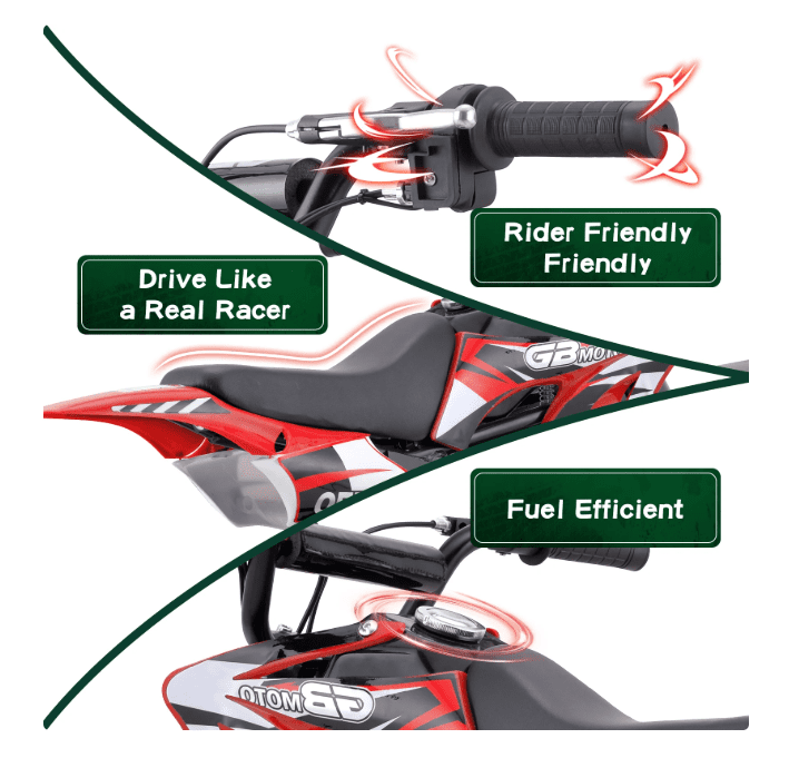 Aoemoe DB1 Gasoline 50CC Dirt Bike, RED
