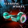 Electric Scooter with Bluetooth Speakers, Tcdjtc Self-Balance Scooter for Kids, Hover Off Road Board Electric Scooter with LED Lights & 400W Motor, Kids Scooter with 9MPH Max Speed