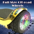 Off Road Electric Scooter with LED Lights & 400W Motor, Tcdjtc Self-Balance Scooter for Kids, Electric Scooter with Bluetooth Speakers, Kids Scooter with 9MPH Max Speed, All Terrain Scooter