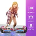 Tcdjtc Self-Balance Scooter for Kids, Kids Scooter with 9MPH Max Speed, Electric Scooter with Bluetooth Speakers, Hover Off Road Board Electric Scooter with LED Lights & 400W Motor