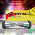 Tcdjtc Flash Wheel Certified Hover board 6 In. Bluetooth Speaker with LED Light Self Balancing Wheel Electric Scooter