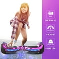 Tcdjtc Self-Balance Scooter for Kids, Kids Scooter with 9MPH Max Speed, Electric Scooter with Bluetooth Speakers, Hover Off Road Board Electric Scooter with LED Lights & 400W Motor