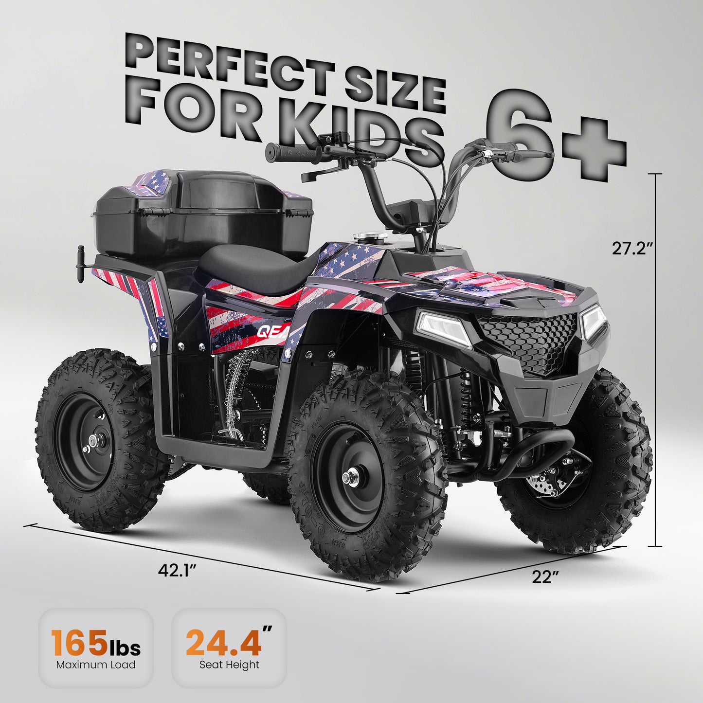 QEASET 40 cc Trail Blazer Ride-On Buggy – Dual-Speed Off-Roader, Key-Lock Safe, 10-15.5mph, Green Camo