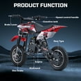 49cc Dirt Bike for Kids, Tcdjtc Gas Dirt Bike with 27 Miles Max Range, Kids Dirt Bike with 18 MPH Max Speed, Gas Powered Dirt Bike with 132 LBS Capacity, Mini Motorcycles for Kids, Gas Mini Bike