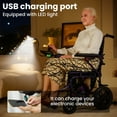 Tcdjtc Electric Wheelchairs for Adults, Motorized Wheelchair for Seniors with 15 Miles Long Travel Range, Power Wheelchair with 397 lbs Capacity, Foldable Wheelchair Built-in USB Port
