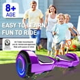 Off Road Hoverboards with Bluetooth, Tcdjtc Self Balancing Scooter with LED Lights, 6.5" Tires