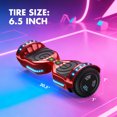 Electric Scooter with Bluetooth Speakers, Hover Off Road Board Electric Scooter with LED Lights & 400W Motor, Kids Scooter with 9MPH Max Speed, Tcdjtc Self-Balance Scooter for Kids