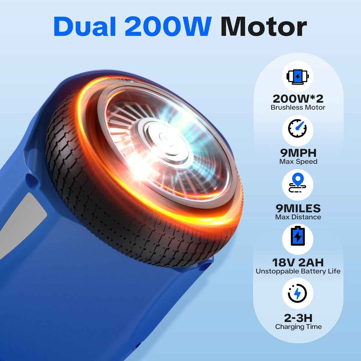 Tcdjtc Hoverboard with Bluetooth and Led Lights, Balance Board for Kids, Kids Outdoor Toys with 9 Mph Max Speed, All Terrain Hoverboard with UL 2272 Safety Standard