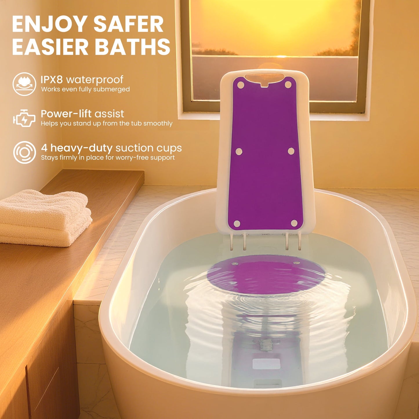 Arshin Sit to Stand Lift with Wheels,Stand Assist Patient Transfer Device for Elderly Home Care-Purple