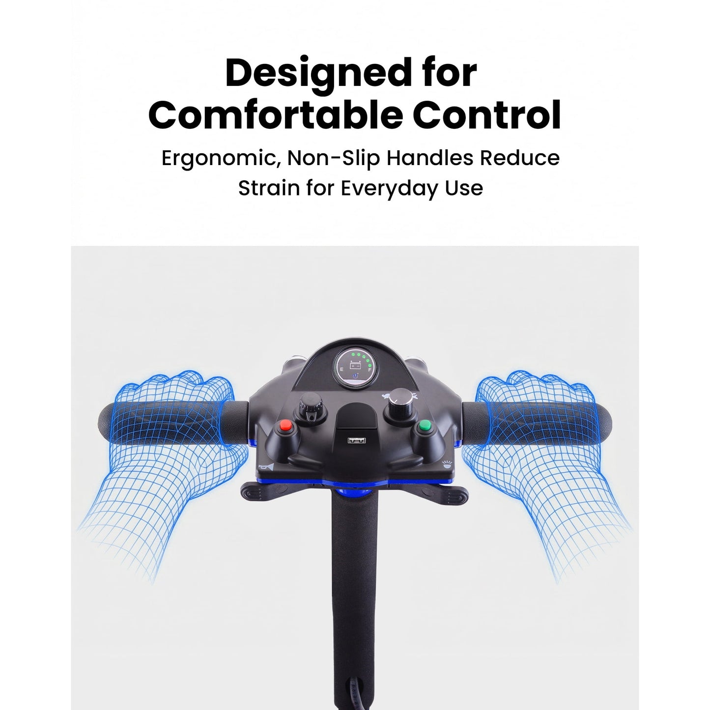 QEASET 4 Wheel Mobility Scooter,Mobility Scooter for Adults, Senior, Electric Powered Chargeable Device for Travel,Mother's Day gift