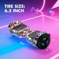 Electric Scooter with Bluetooth Speakers, Hover Off Road Board Electric Scooter with LED Lights & 400W Motor, Kids Scooter with 9MPH Max Speed, Tcdjtc Self-Balance Scooter for Kids