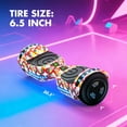 Electric Scooter with Bluetooth Speakers, Hover Off Road Board Electric Scooter with LED Lights & 400W Motor, Kids Scooter with 9MPH Max Speed, Tcdjtc Self-Balance Scooter for Kids