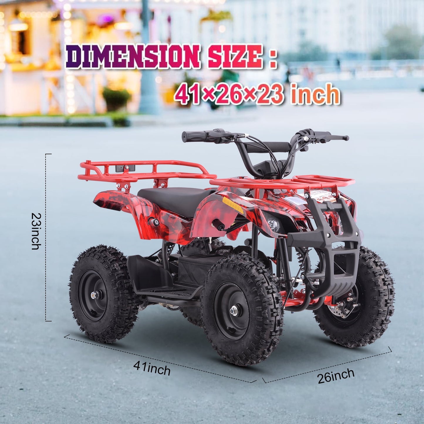 Arshin Kids Outdoor Toys,15 mph Variable Speeds Ride on Toys,500W 36V Electric Vehicles with High-Torque Motor,Parent Control,Spring Suspension,Disc Brake,15 Miles,Perfect Gift(Flame)