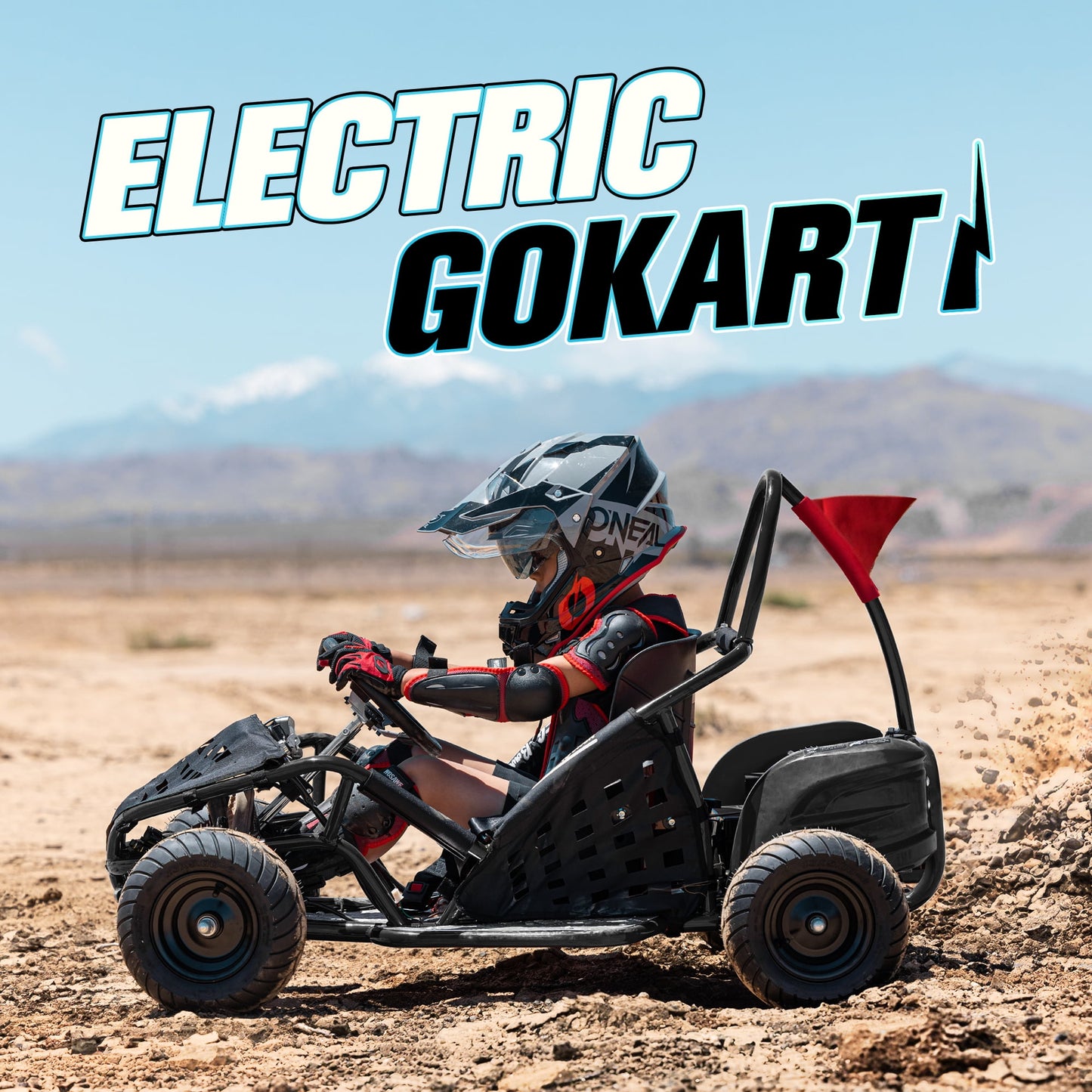 Arshin Electric Go-Kart,1000W 48V 20Mph Drift Kart for Teens,3-Speed Parental Control,4WD,True Drift Capability,Recommended for Ages 13+(Black)