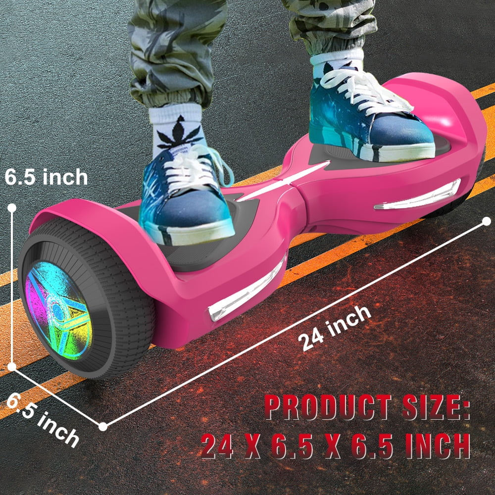 MOSTA All Terrain Self-Balance Scoote ,Electric Scooter Board for Kids & Adults with Bluetooth and Led Lights,6.5 inch, 9 Miles Max 165 lbs capacity Perfect Gift