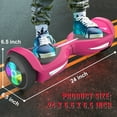 Hover Off Road Board Electric Scooter with LED Lights & 400W Motor, Kids Scooter with 9MPH Max Speed, Electric Scooter with Bluetooth Speakers, Tcdjtc Self-Balance Scooter for Kids