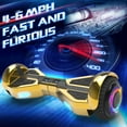 Tcdjtc Hover Self-Balance Scooter for Kids Board, Off Road Electric Scooter with LED Lights & 400W Motor, Electric Scooter with Bluetooth Speakers, Kids Scooter with 9MPH Max Speed