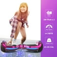 Tcdjtc Self-Balance Scooter for Kids, Kids Scooter with 9MPH Max Speed, Electric Scooter with Bluetooth Speakers, Hover Off Road Board Electric Scooter with LED Lights & 400W Motor