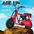 Tcdjtc 99cc Gas Powered Mini Dirt Bike, 21MPH Off-Road Motorcycle for Kids and Adults, Dual Disc Brakes, Rear Suspension, As Gifts for Kids, Halloween Gift, Christmas Gift