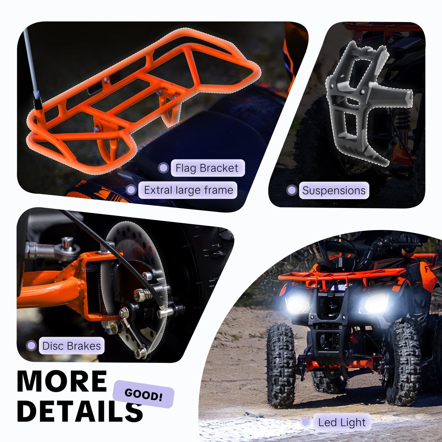Hover Heart Electric Dirt Quad EA500-RA 36V 500W ATV with Suspension, Parent Speed Control