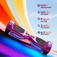 Electric Scooter with Bluetooth Speakers, Hover Off Road Board Electric Scooter with LED Lights & 400W Motor, Kids Scooter with 9MPH Max Speed, Tcdjtc Self-Balance Scooter for Kids