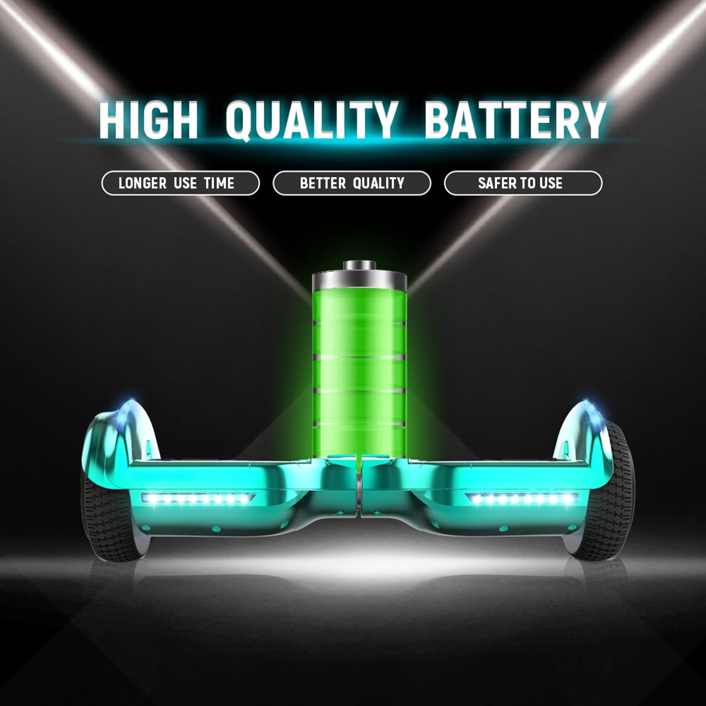 Mosta Hover Electric Scooter Board for Kids & Adults, 9 mph & 9 Miles All Terrain Self-Balance Scooter with Bluetooth and Led Lights,6.5 inch,165 lbs capacity,LED Light,Perfect Gift