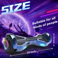 Tcdjtc Hoverboard with Bluetooth and Led Lights, Balance Board for Kids, Kids Outdoor Toys with 9 Mph Max Speed, All Terrain Hoverboard with UL 2272 Safety Standard