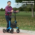 Tcdjtc Walkers for Seniors, Rollator Walker with Seat, Rolling Walker with 350 lb. Weight Capacity, Adult Walker with 4 Wheels, Lightweight Walkers for Seniors, Adjustable Handles Height