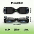 Electric Scooter with Bluetooth Speakers, Tcdjtc Self-Balance Scooter for Kids, Hover Off Road Board Electric Scooter with LED Lights & 400W Motor, Kids Scooter with 9MPH Max Speed