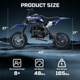 49cc Dirt Bike for Kids, Tcdjtc Gas Dirt Bike with 27 Miles Max Range, Kids Dirt Bike with 18 MPH Max Speed, Gas Powered Dirt Bike with 132 LBS Capacity, Mini Motorcycles for Kids, Gas Mini Bike