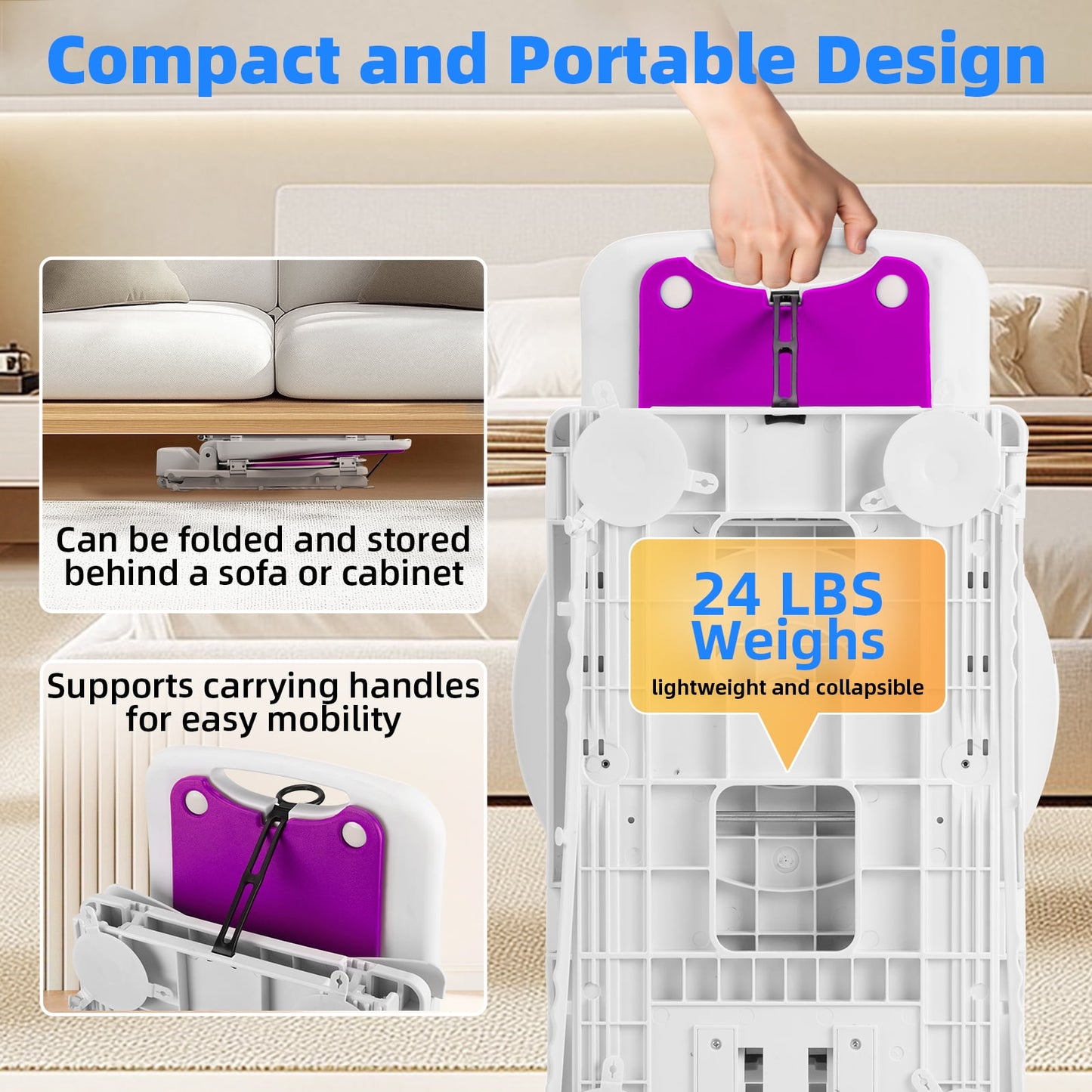 Electric Chair Lift for Senior,Remote Control Floor Lift with Padded Backseat,Bathtub Lift Elderly from Floor,Net Weight 24 LBS,Support Max 308 LBS,Safety and Waterproof Design(Purple)