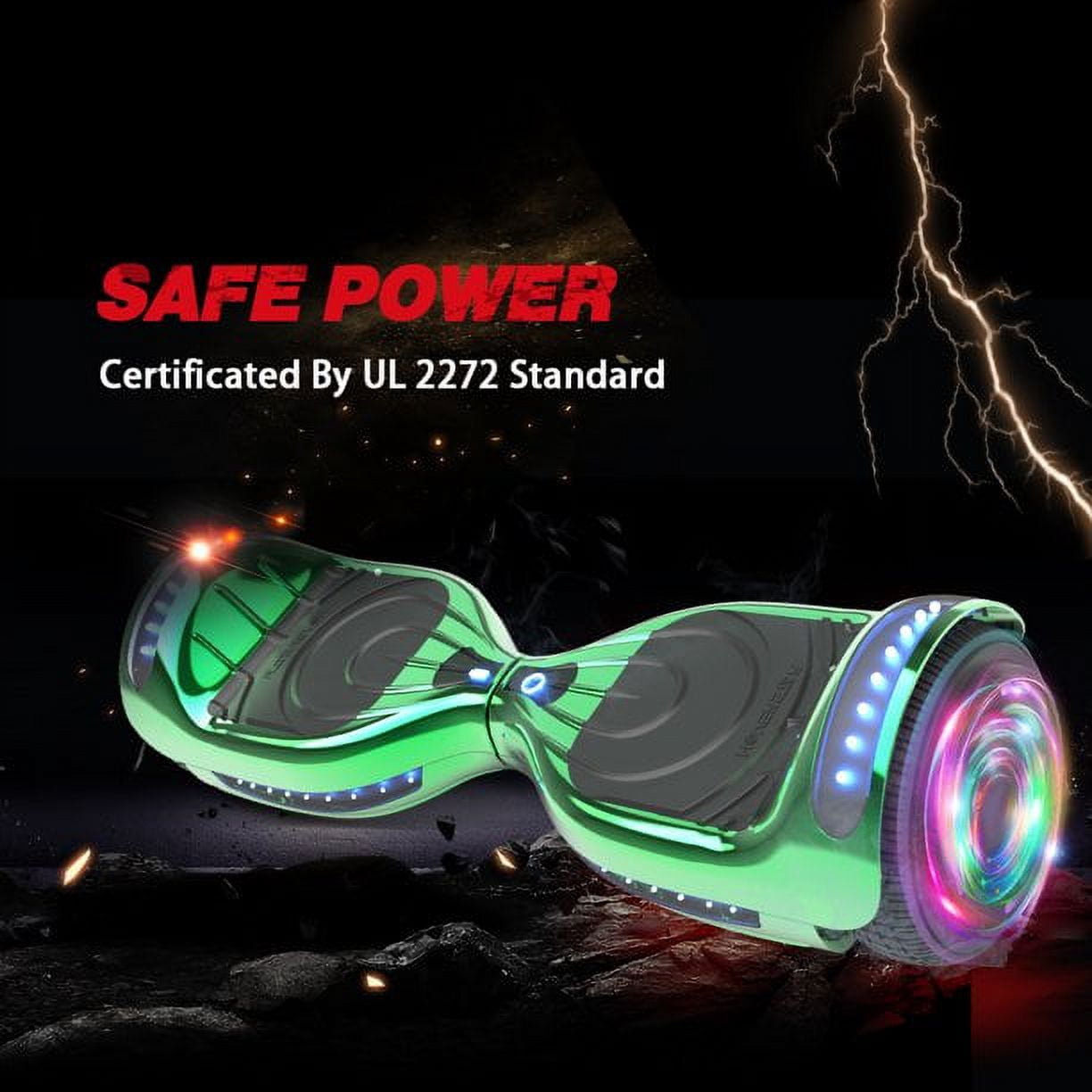 Hoverstar Flash Wheel Hoverboard 6.5 In., Bluetooth Speaker with LED Light, Self Balancing Wheel, Electric Scooter